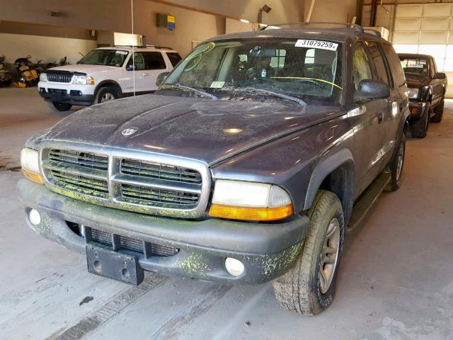 1D4HS38N13F524096 - 2003 DODGE DURANGO SP GRAY photo 2