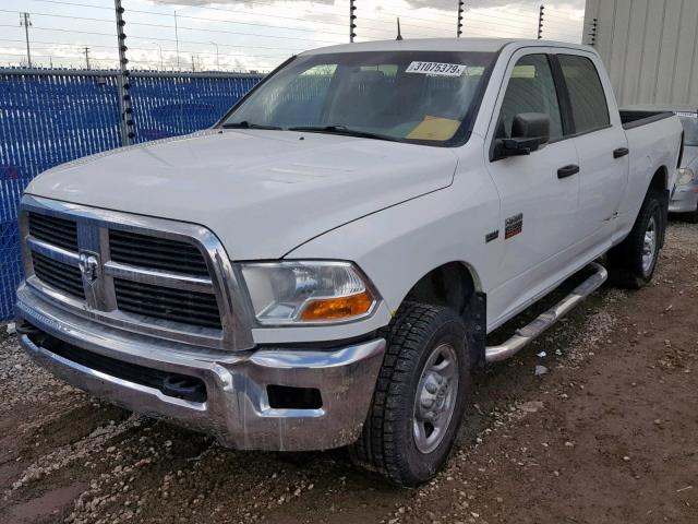 3D7TT2CT3AG158213 - 2010 DODGE RAM 2500 WHITE photo 2