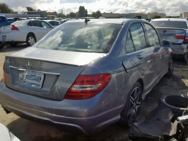 WDDGF4HB3EG245552 - 2014 MERCEDES-BENZ C 250 GRAY photo 4