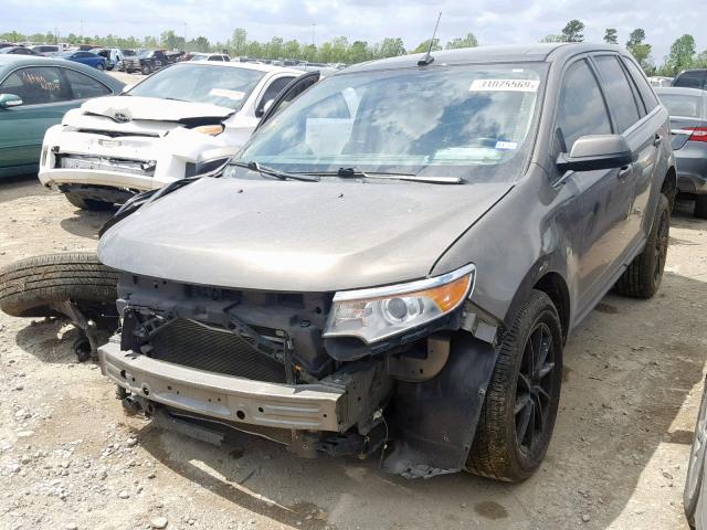 2FMDK4KC9DBB27808 - 2013 FORD EDGE LIMIT BROWN photo 2