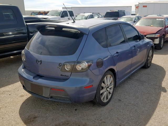 JM1BK34L671750905 - 2007 MAZDA SPEED 3 BLUE photo 4