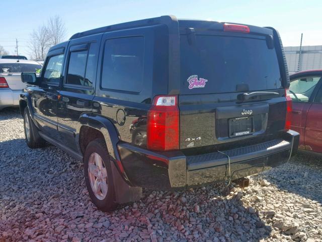 1J8HG48K96C231667 - 2006 JEEP COMMANDER BLACK photo 3