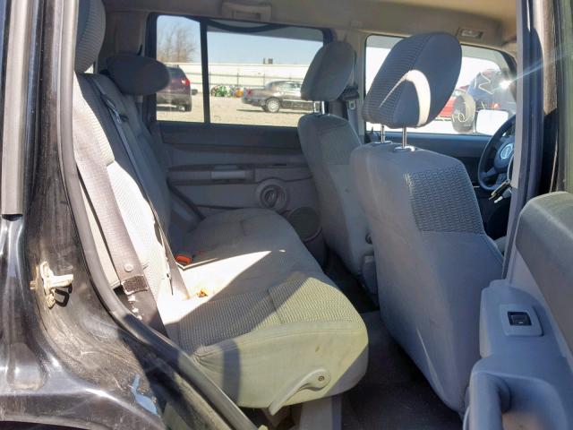 1J8HG48K96C231667 - 2006 JEEP COMMANDER BLACK photo 6