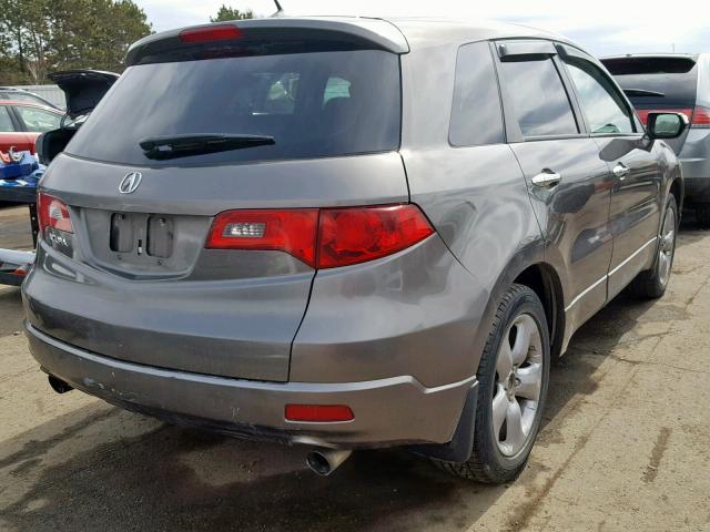 5J8TB18527A003517 - 2007 ACURA RDX TECHNO GRAY photo 4