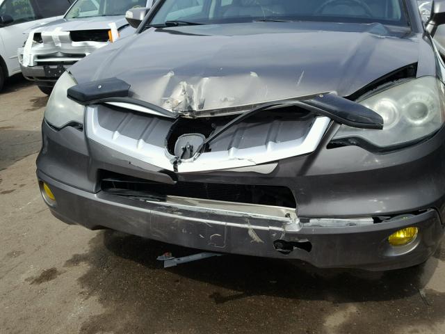 5J8TB18527A003517 - 2007 ACURA RDX TECHNO GRAY photo 9