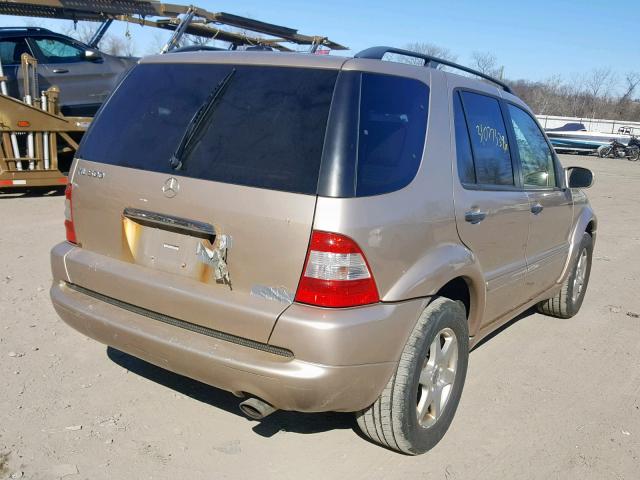 4JGAB75E12A311229 - 2002 MERCEDES-BENZ ML 500 TAN photo 4