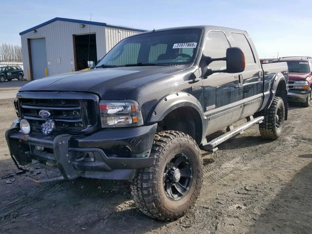 1FTSW31P04EC68219 - 2004 FORD F350 SRW S BLACK photo 2