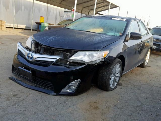 4T1BD1FK3DU086927 - 2013 TOYOTA CAMRY HYBR BLACK photo 2