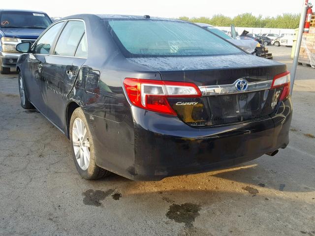 4T1BD1FK3DU086927 - 2013 TOYOTA CAMRY HYBR BLACK photo 3