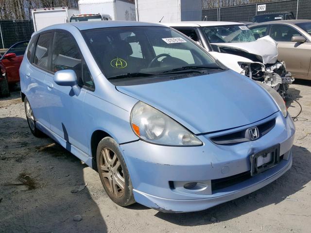 JHMGD38658S033815 - 2008 HONDA FIT SPORT BLUE photo 1