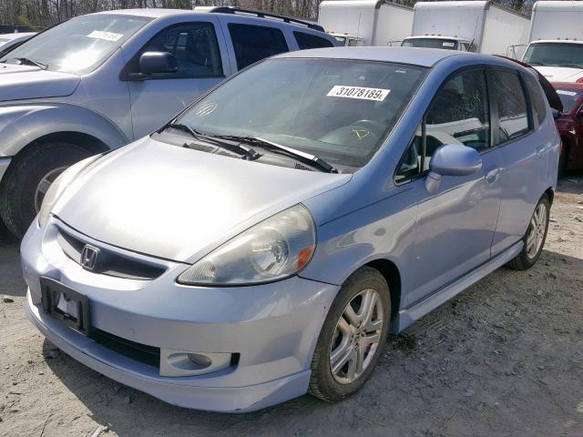 JHMGD38658S033815 - 2008 HONDA FIT SPORT BLUE photo 2