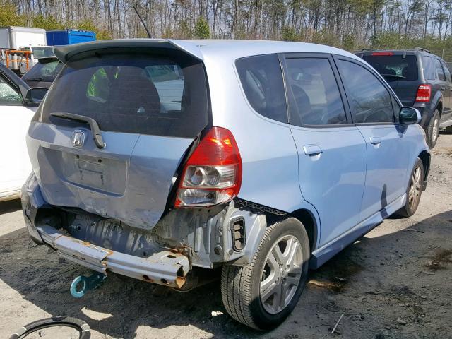 JHMGD38658S033815 - 2008 HONDA FIT SPORT BLUE photo 4