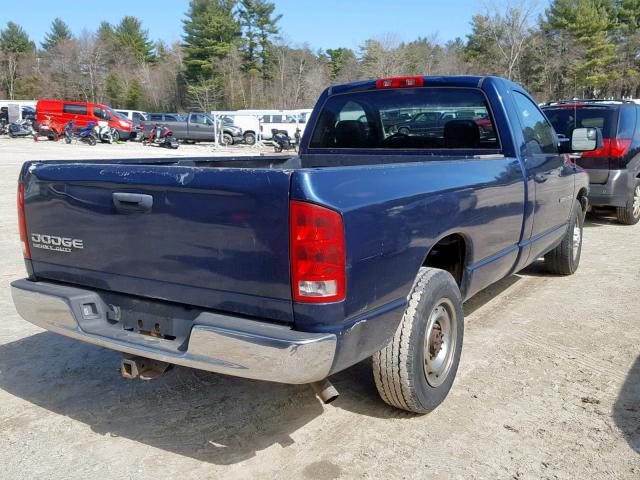 3D7KA26D84G157567 - 2004 DODGE RAM 2500 S BLUE photo 4