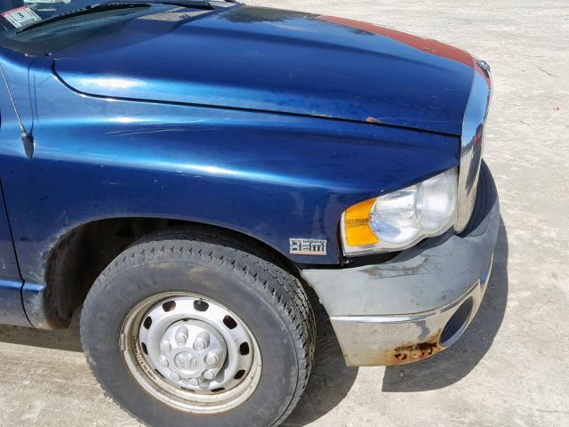 3D7KA26D84G157567 - 2004 DODGE RAM 2500 S BLUE photo 9