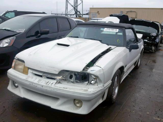 1FACP45E0LF210447 - 1990 FORD MUSTANG GT WHITE photo 2