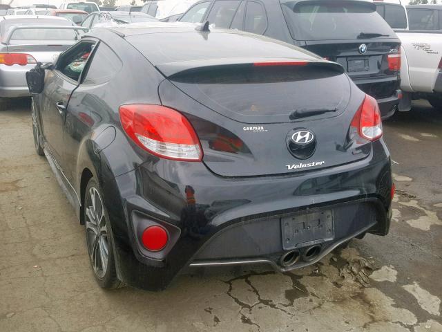 KMHTC6AE4GU289397 - 2016 HYUNDAI VELOSTER T BLACK photo 3