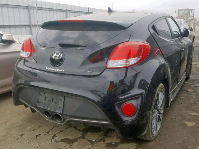 KMHTC6AE4GU289397 - 2016 HYUNDAI VELOSTER T BLACK photo 4