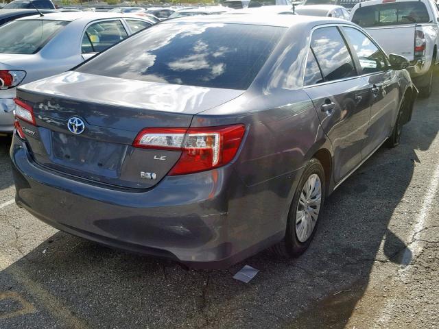 4T1BD1FK3EU136825 - 2014 TOYOTA CAMRY HYBR GRAY photo 4