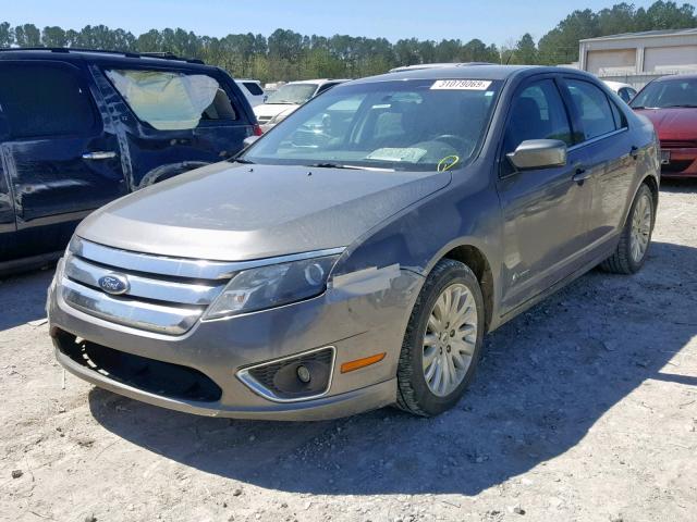 3FADP0L37CR207045 - 2012 FORD FUSION HYB GRAY photo 2