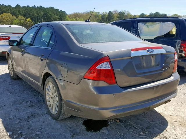 3FADP0L37CR207045 - 2012 FORD FUSION HYB GRAY photo 3