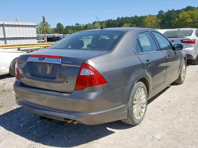 3FADP0L37CR207045 - 2012 FORD FUSION HYB GRAY photo 4