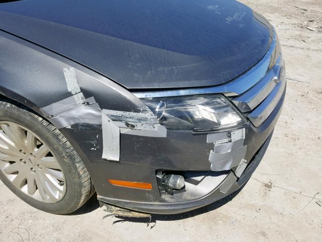 3FADP0L37CR207045 - 2012 FORD FUSION HYB GRAY photo 9