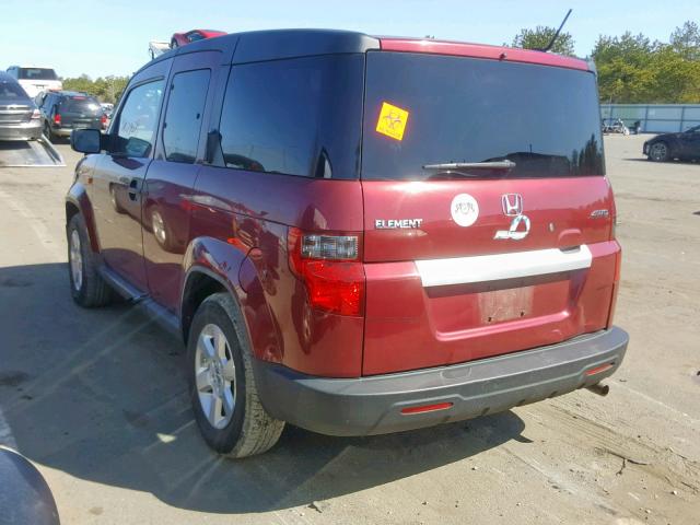 5J6YH2H71BL006524 - 2011 HONDA ELEMENT EX MAROON photo 3