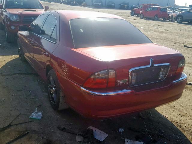 1LNHM86S34Y610802 - 2004 LINCOLN LS RED photo 3