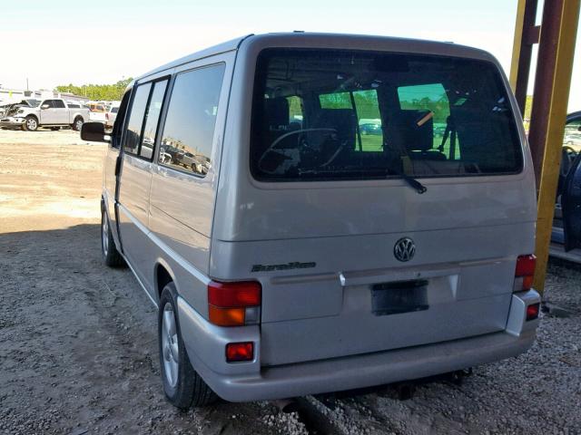 WV2KB47013H002864 - 2003 VOLKSWAGEN EUROVAN GL SILVER photo 3