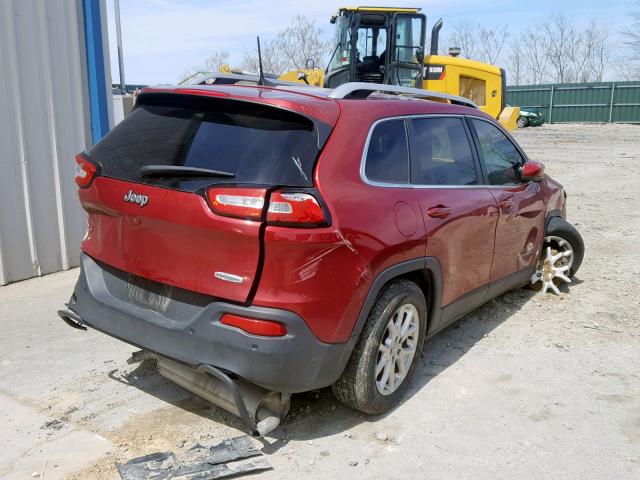 1C4PJLCS8GW352115 - 2016 JEEP CHEROKEE L RED photo 4