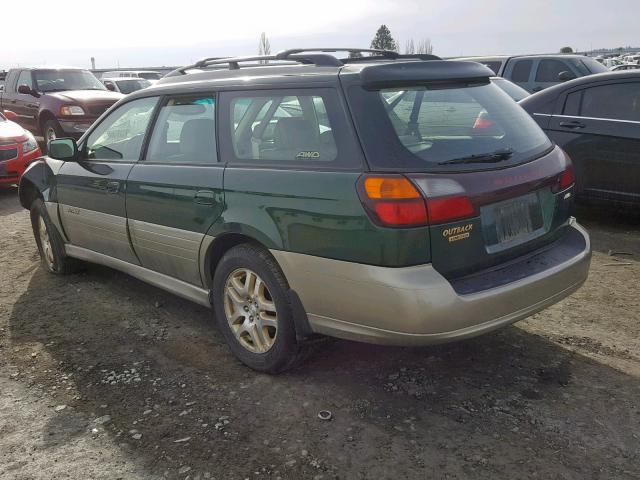 4S3BH686237613441 - 2003 SUBARU LEGACY OUT GREEN photo 3