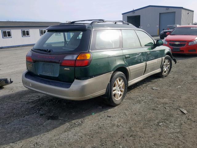 4S3BH686237613441 - 2003 SUBARU LEGACY OUT GREEN photo 4