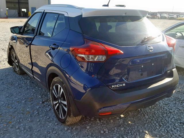 3N1CP5CU3JL510242 - 2018 NISSAN KICKS S BLUE photo 3