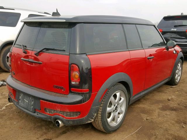 WMWMM33559TP90841 - 2009 MINI COOPER S C RED photo 4