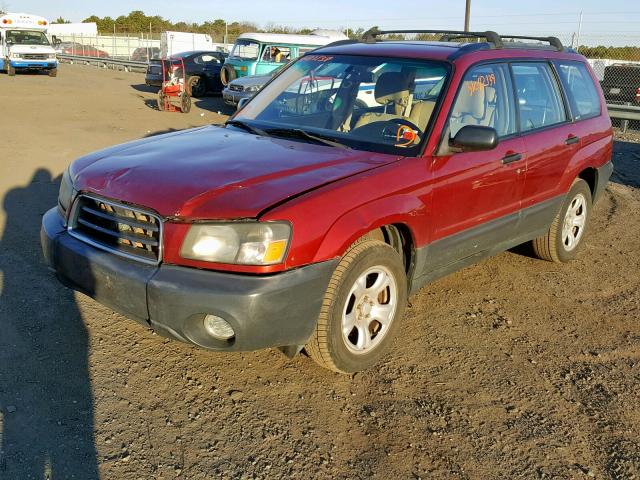 JF1SG63643H702390 - 2003 SUBARU FORESTER 2 RED photo 2