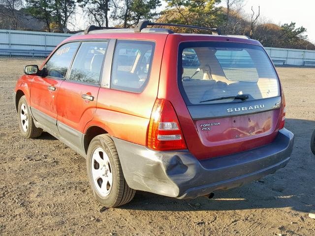 JF1SG63643H702390 - 2003 SUBARU FORESTER 2 RED photo 3