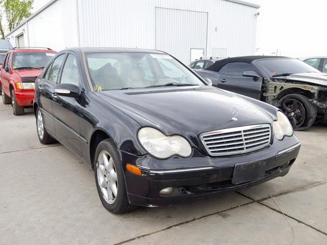 WDBRF61J72F240421 - 2002 MERCEDES-BENZ C 240 BLACK photo 1