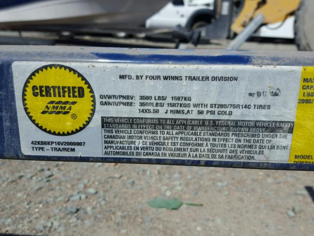 42KB8KP16V2000807 - 1997 FOUR TRAILER BLUE photo 10