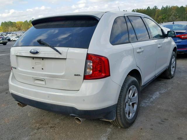 2FMDK3JC6DBA22462 - 2013 FORD EDGE SEL WHITE photo 4