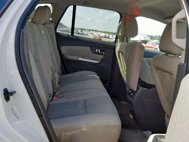 2FMDK3JC6DBA22462 - 2013 FORD EDGE SEL WHITE photo 6