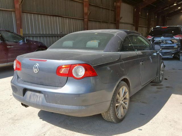 WVWDA71F07V042854 - 2007 VOLKSWAGEN EOS 2.0T S BLUE photo 4