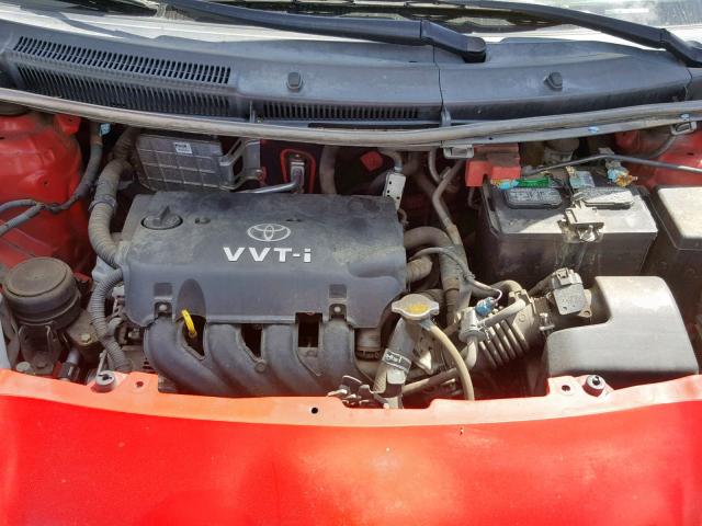 JTDJT923375117513 - 2007 TOYOTA YARIS RED photo 7