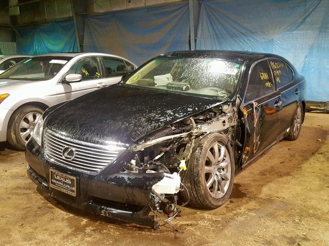 JTHGL46F885028456 - 2008 LEXUS LS 460L BLACK photo 2