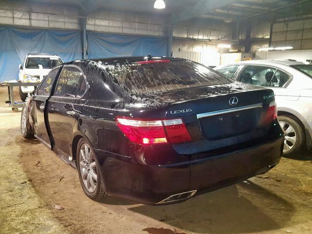 JTHGL46F885028456 - 2008 LEXUS LS 460L BLACK photo 3