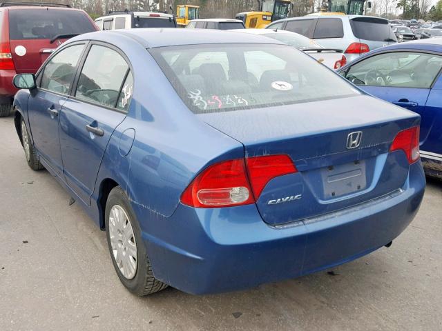 1HGFA16256L043473 - 2006 HONDA CIVIC DX BLUE photo 3