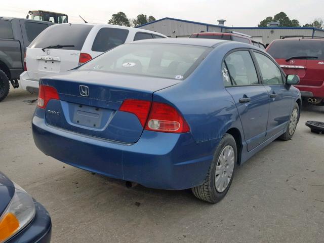 1HGFA16256L043473 - 2006 HONDA CIVIC DX BLUE photo 4