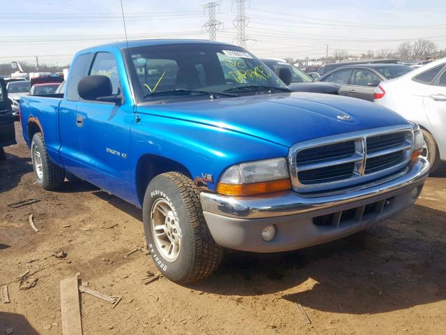 1B7GL22X0YS739915 - 2000 DODGE DAKOTA BLUE photo 1