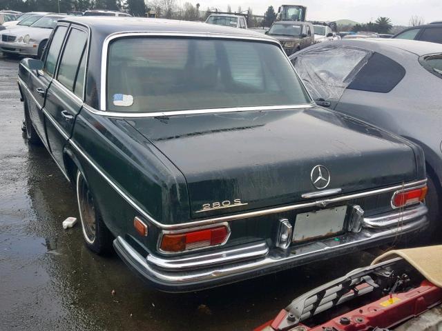 280S069962 - 1971 MERCEDES-BENZ 280 GREEN photo 3