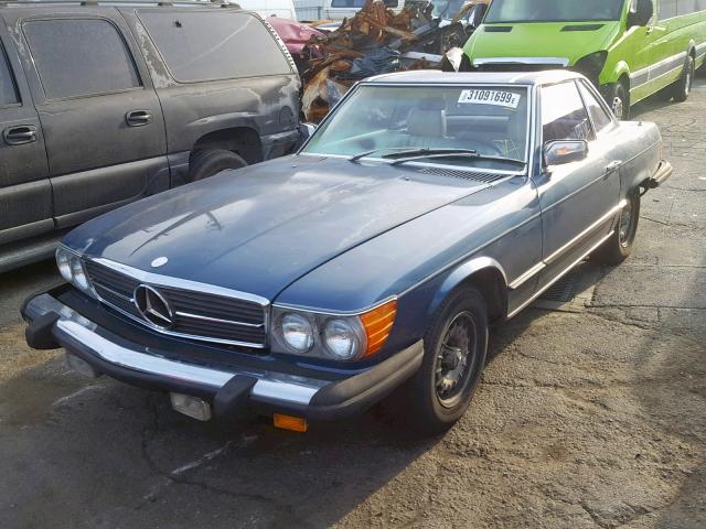 WDBBA45A5BB001004 - 1981 MERCEDES-BENZ 380 SL BLUE photo 2