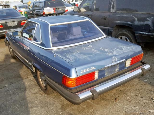 WDBBA45A5BB001004 - 1981 MERCEDES-BENZ 380 SL BLUE photo 3